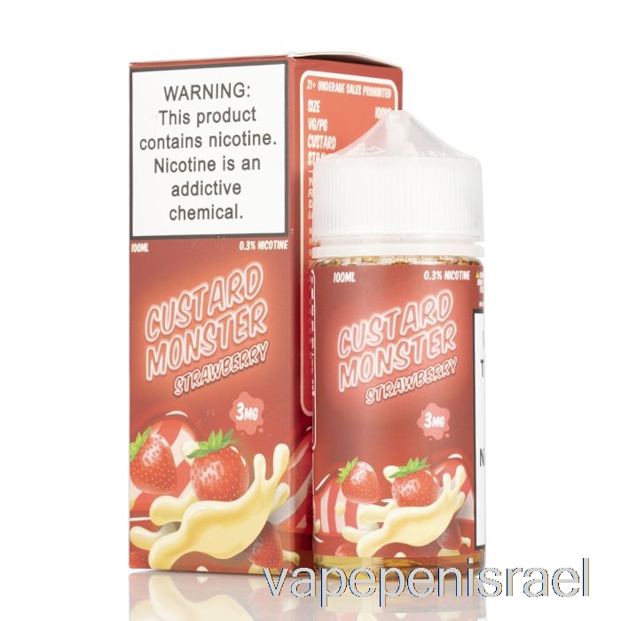 חד פעמי Vape Israel תות - מפלצת רפרפת - 100 מ"ל 0 מ"ג